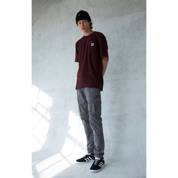 PacSun Men's Eco Stretch Canvas Khaki Slim Cargo Pants - Picture 14 of 16